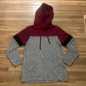 Color Block Cotton Hoodie